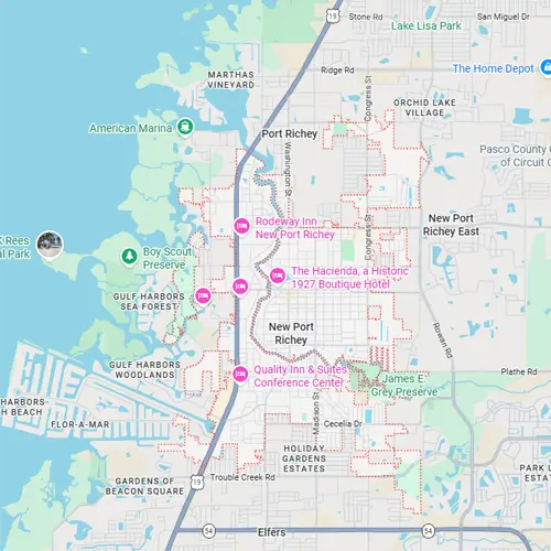 New-Port-Richey-Service-Areas