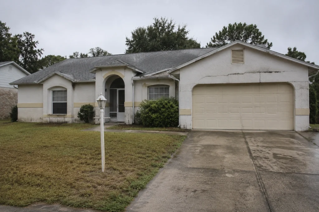 Selling sinkhole affected Spring Hill property Florida Statute 627.706 1970s 1990s tract housing karst geology Hernando County